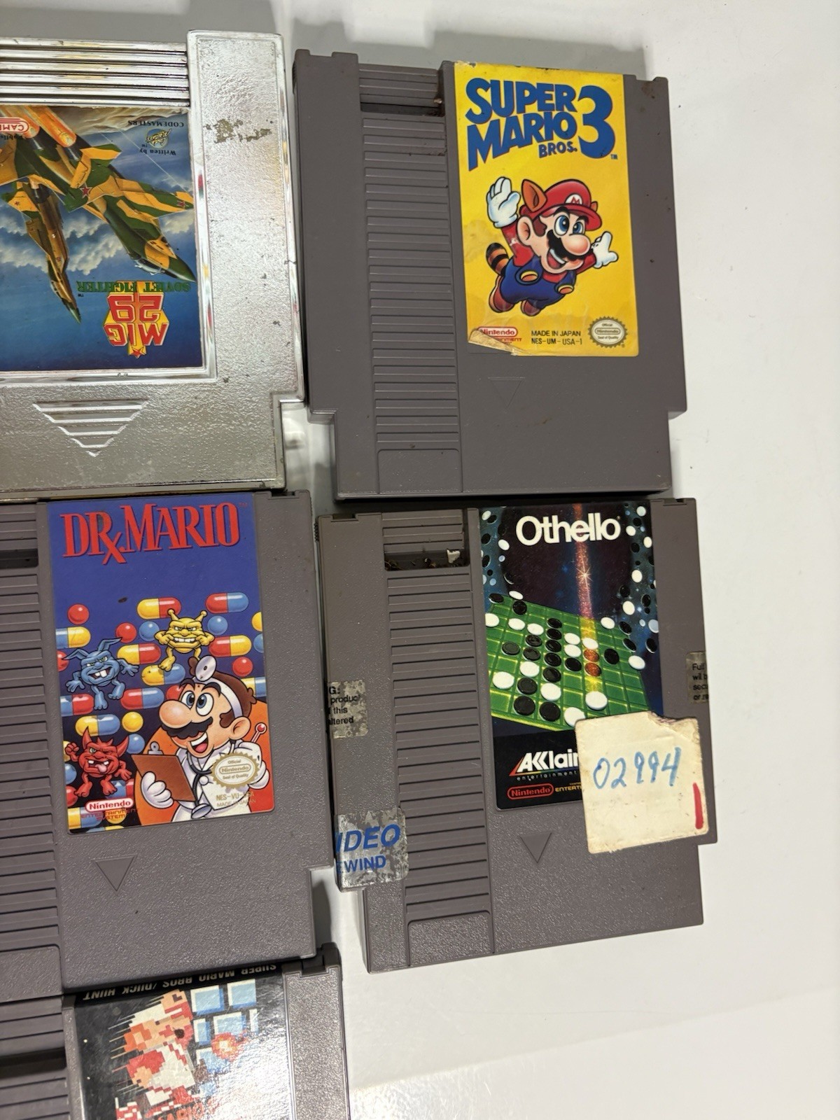 NES Used Game Lot Untested 7 Games Mario Ghostbusters Nintendo