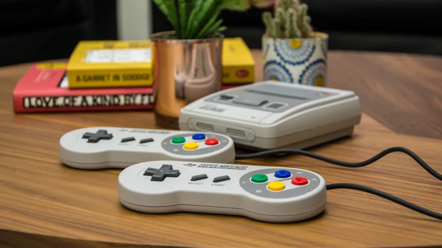 SNES Super Nintendo Classic Edition Mini Console Grey 2 Controllers + Games NEW