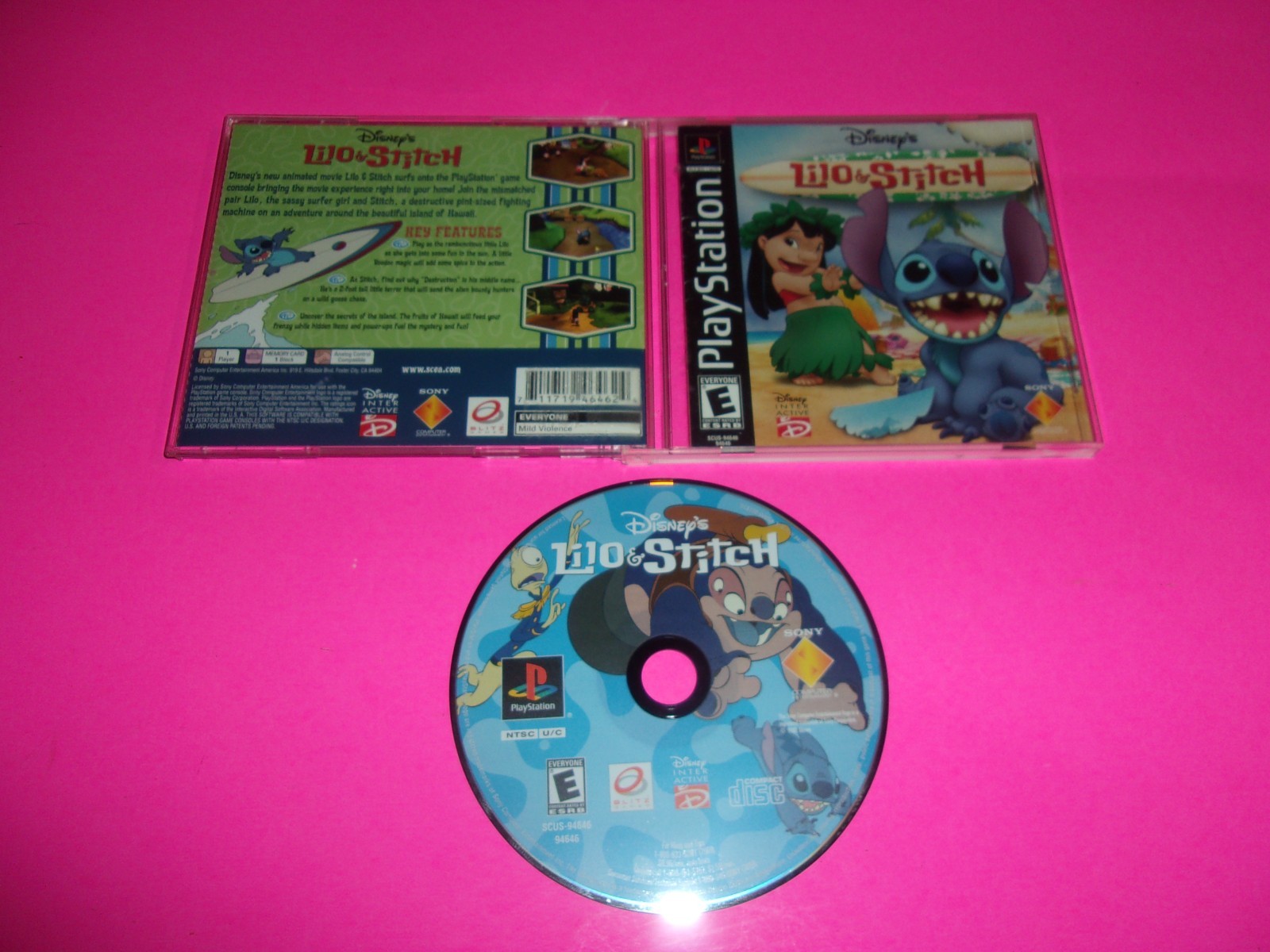 Disney’s Lilo & Stitch Sony PlayStation 1 PS1 Game Complete Tested Black label