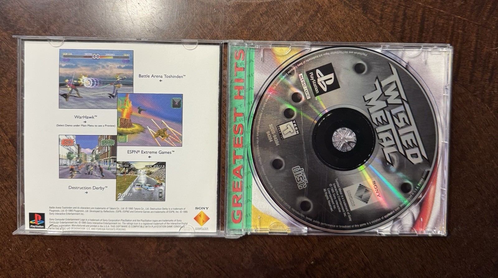 Twisted Metal Greatest Hits Sony PlayStation 1 (1995) PS1 CIB Manual Complete