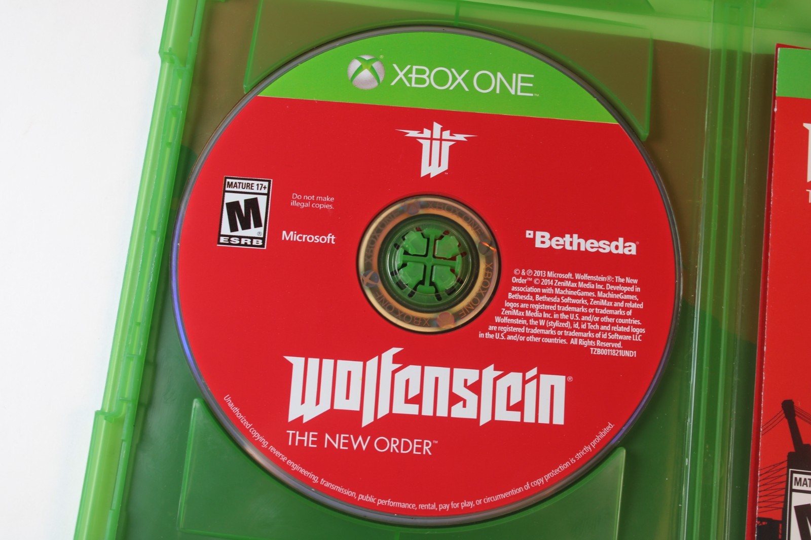 Wolfenstein The New Order (Microsoft Xbox One) Authentic, tested/works great