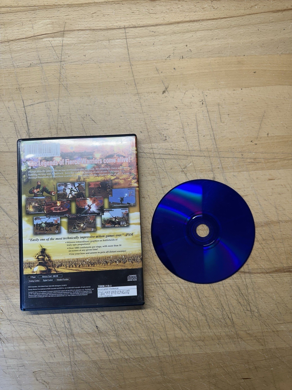 Dynasty Warriors 2 CIB (PlayStation 2 – PS2, 2000) NO MANUAL Tested