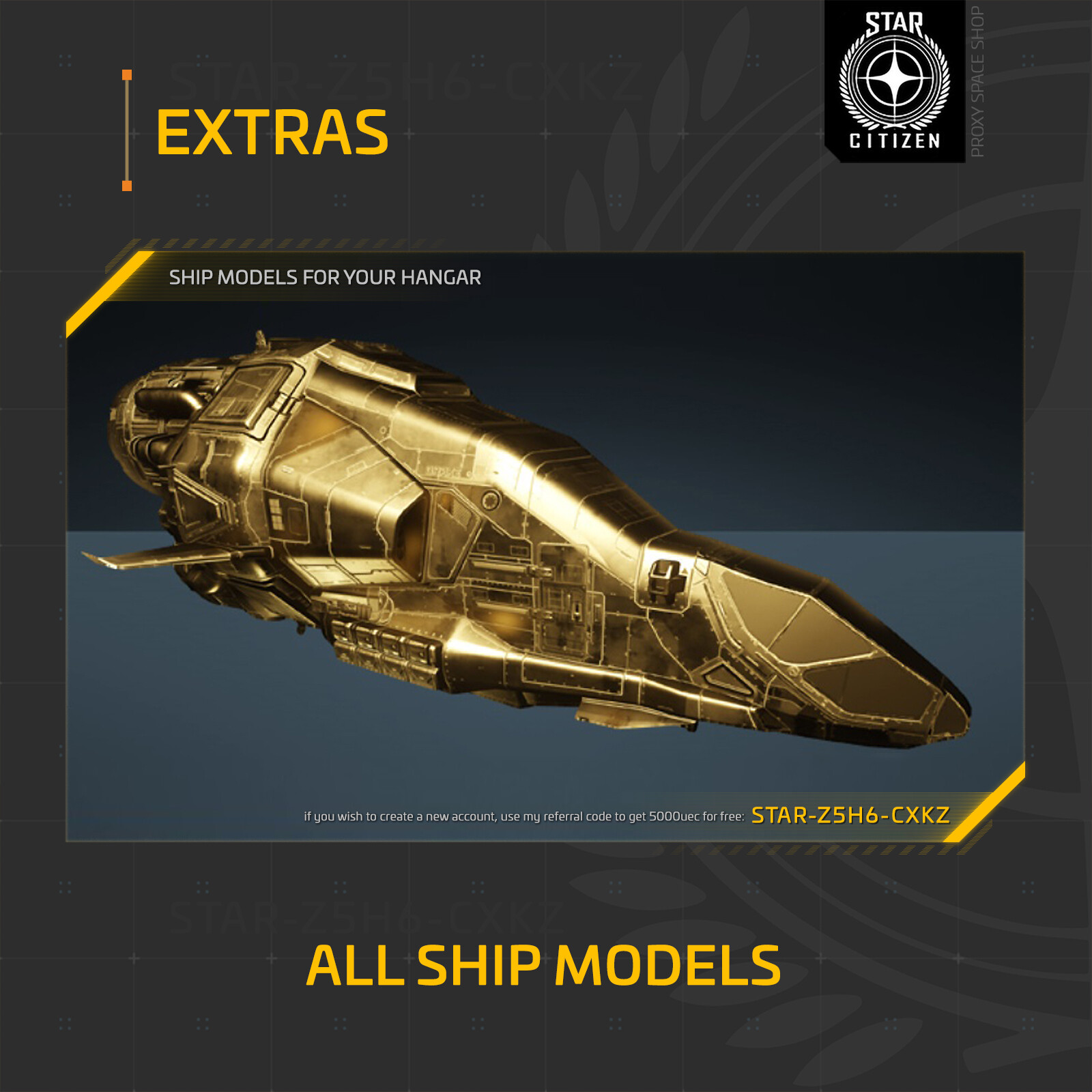 Star Citizen Limited Hangar Flair Items – ALL SHIPS MODELS – *RARE*