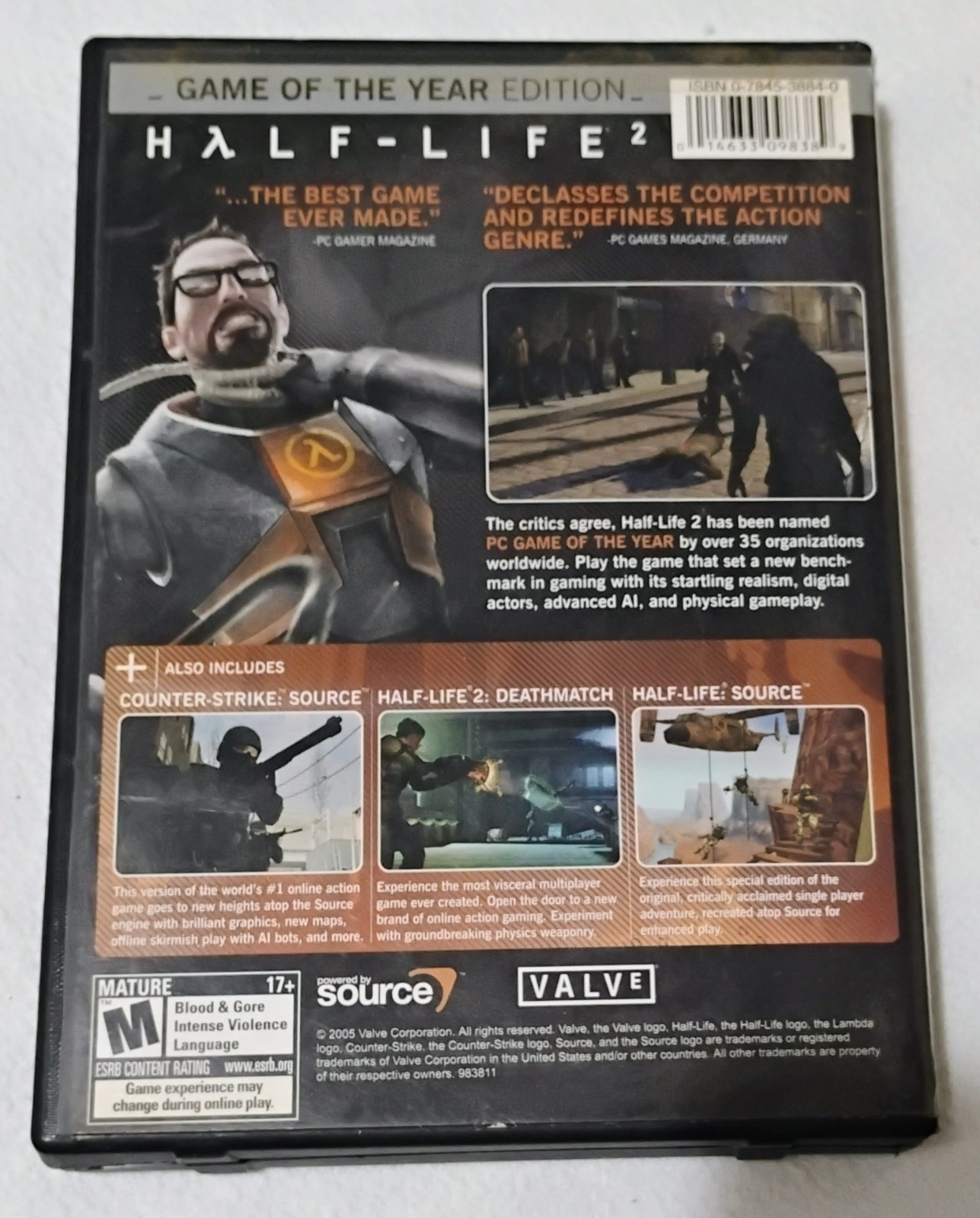 Half-Life 2 Game of the Year Edition PC CD-ROM 2005 5 Disc Set Valve Corp