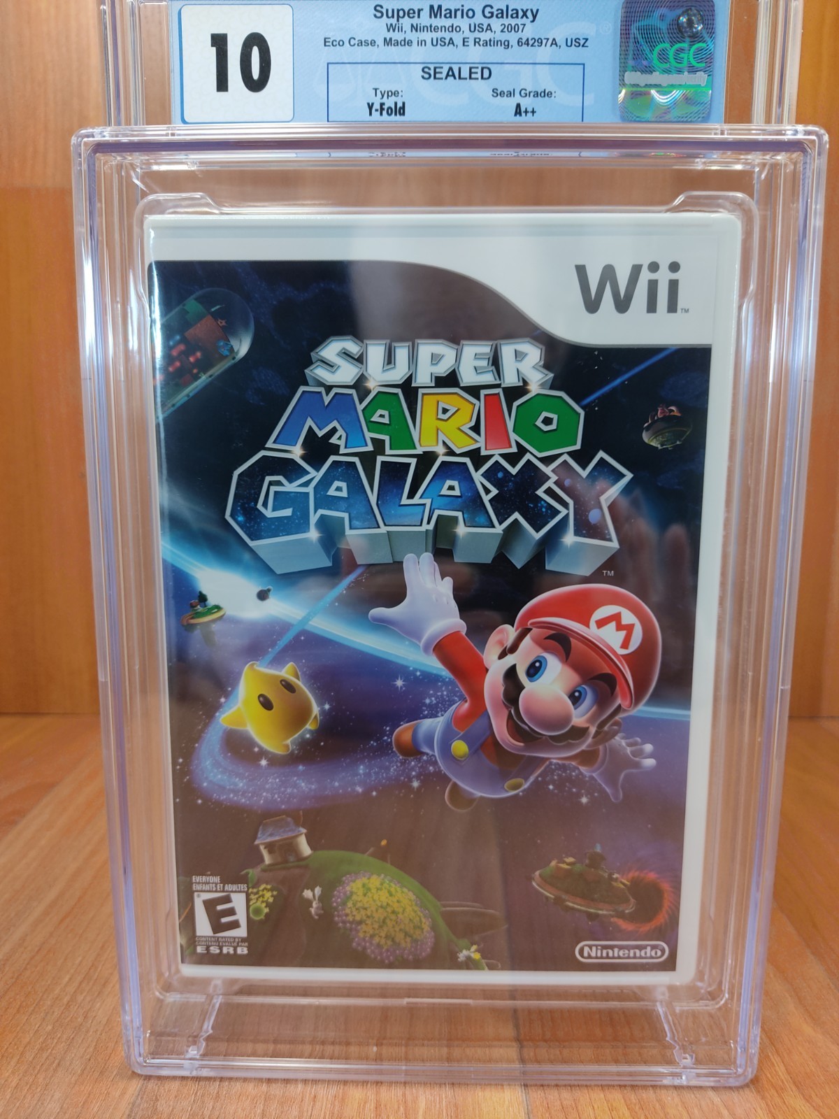 CGC 10 A++ GEM MINTY factory sealed Super Mario Galaxy 1st Print Wii Not vga psa
