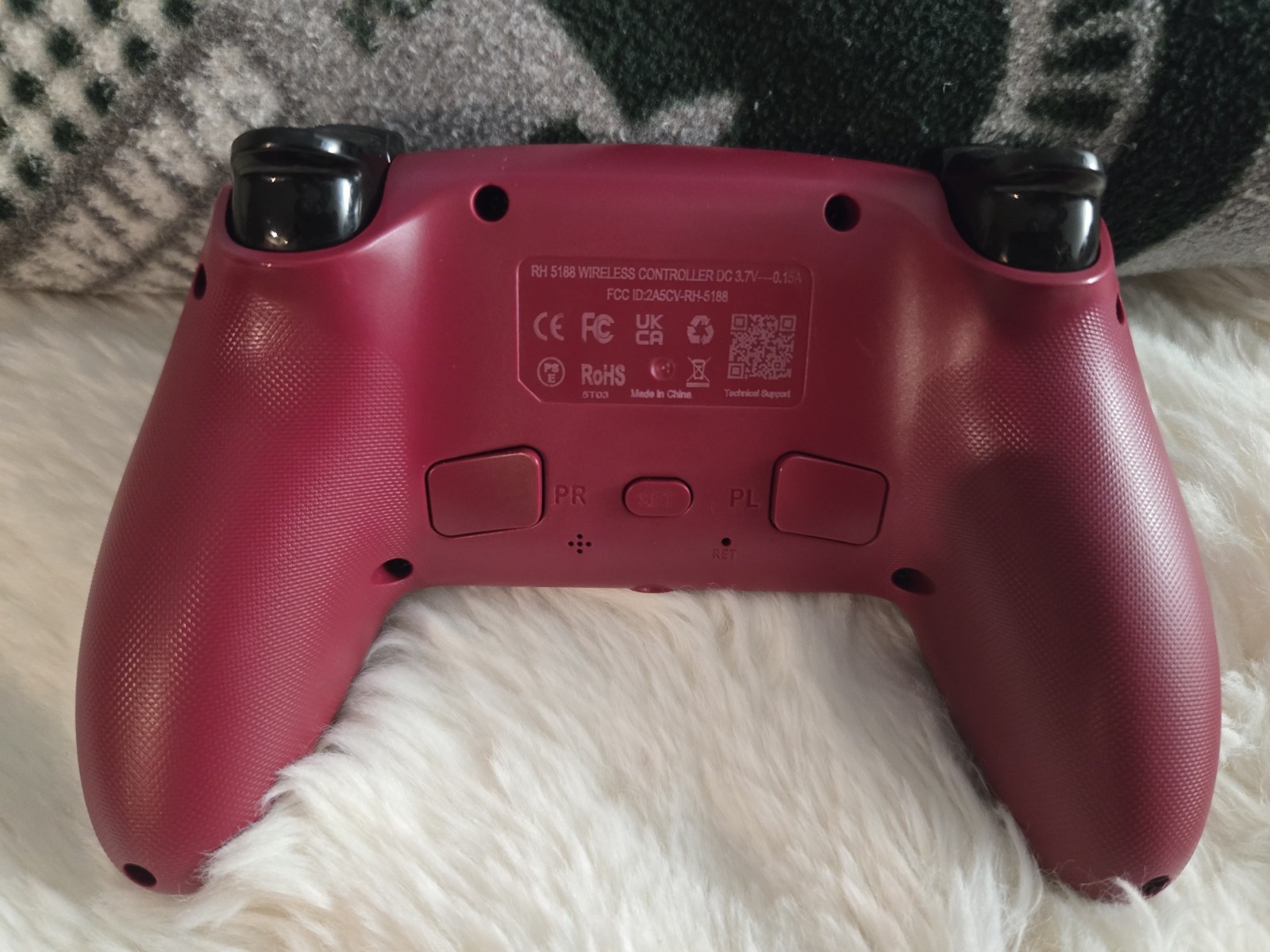 PS5 Controllers, new set, love the led colors! One pink and one black!