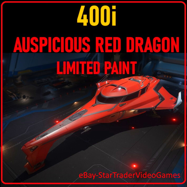 STAR CITIZEN PAINTS – 400i – 2954 AUSPICIOUS RED DRAGON Limited Paint / Skin