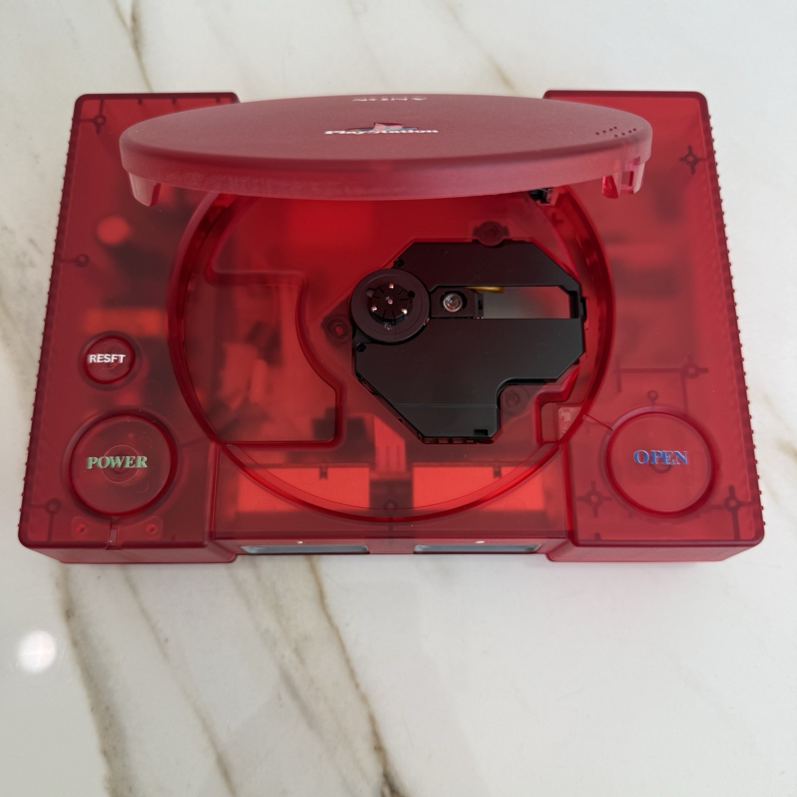 PS1 Sony PlayStation 1 Console (SCPH-9001) Bundle Translucent Red – New LASER