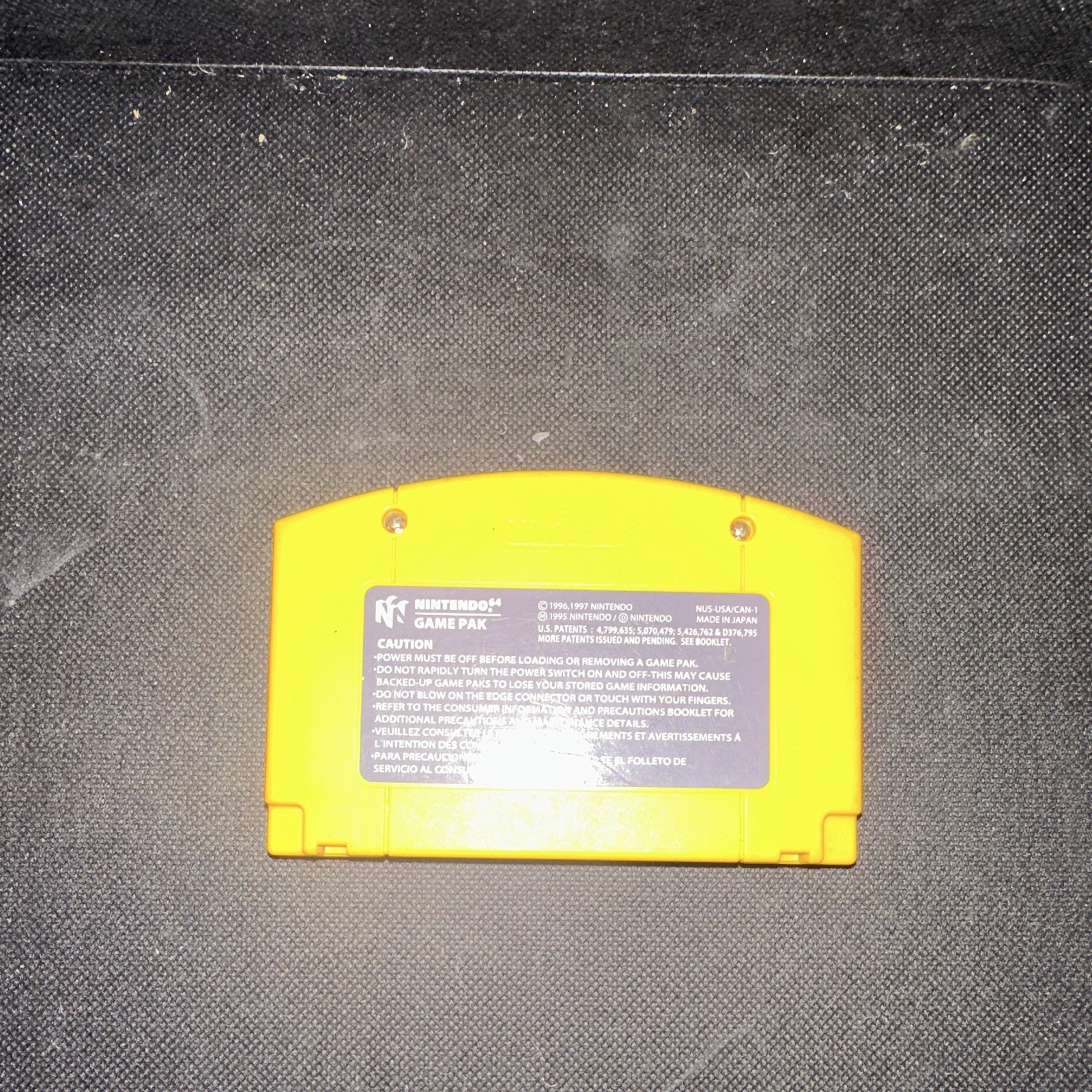 Nintendo Donkey Kong 64 Nintendo 64 N64 Yellow Cartridge 1999 Donkey Kong