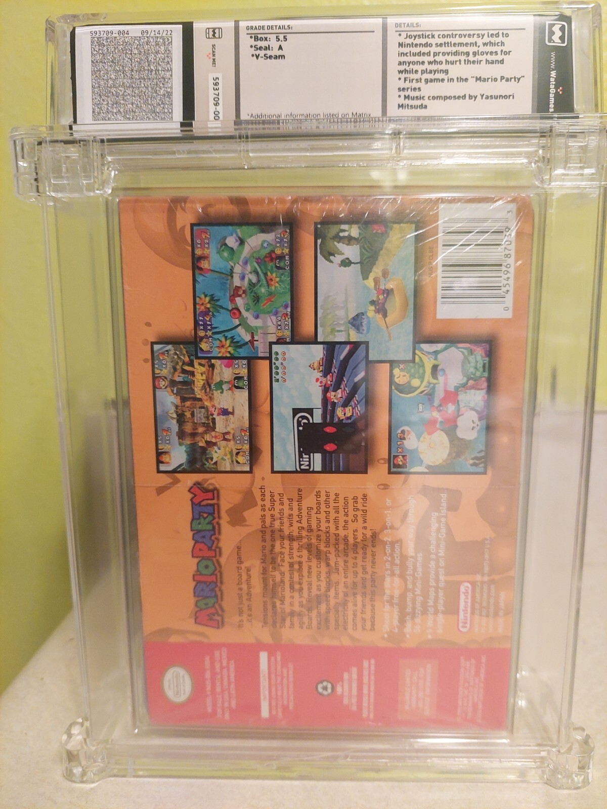 Mario Party first print Wata 5.5 A sealed (Nintendo 64 Made in Japan 1998