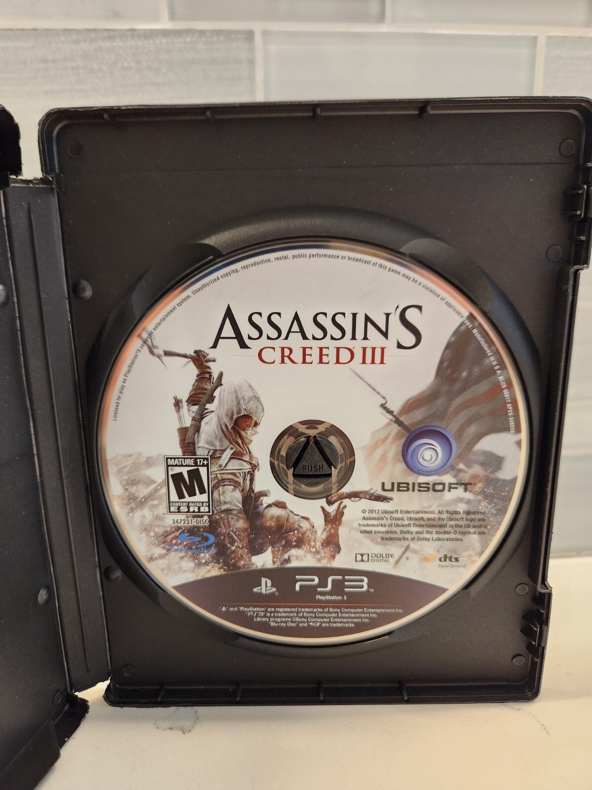 Assassin’s Creed III 3 Video Game PS3 Sony PlayStation 3 DISC ONLY GameStop Case
