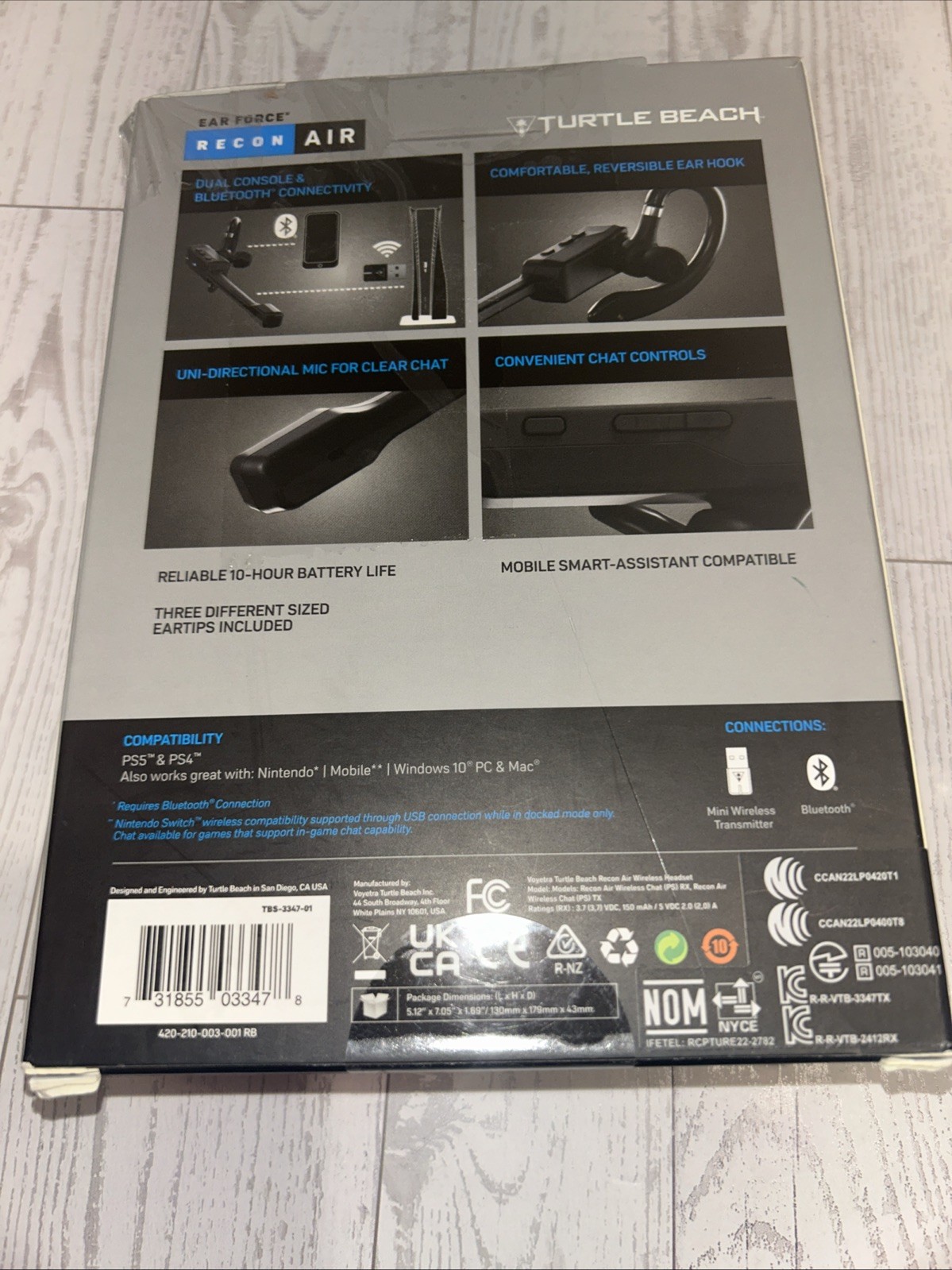 Turtle Beach Recon Air wireless chat communicator designed for PlayStation 4 & 5