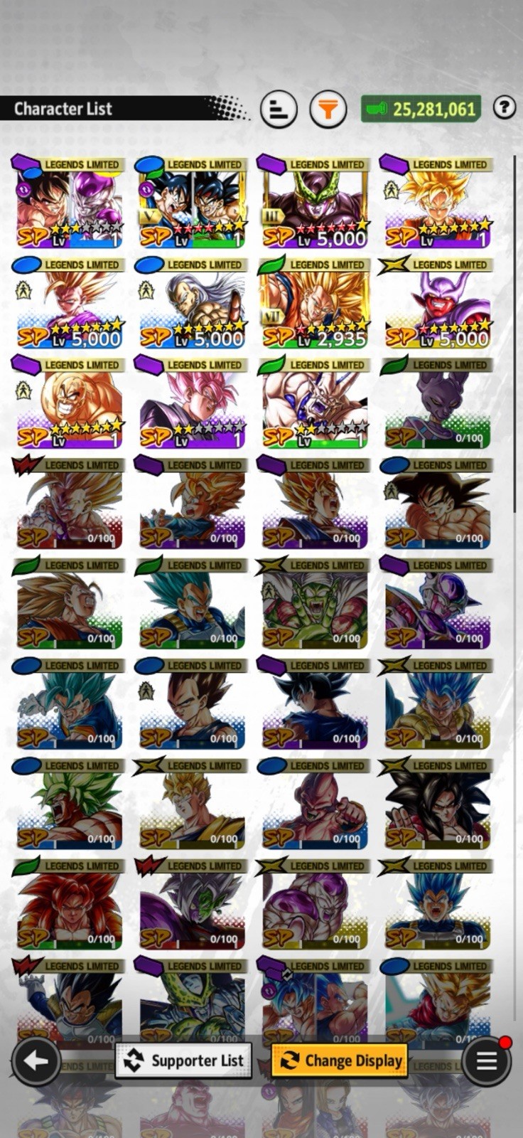 Dragon Ball Legends Acc 14* LEGEND BROLY + 8* GOHANTRUNKS