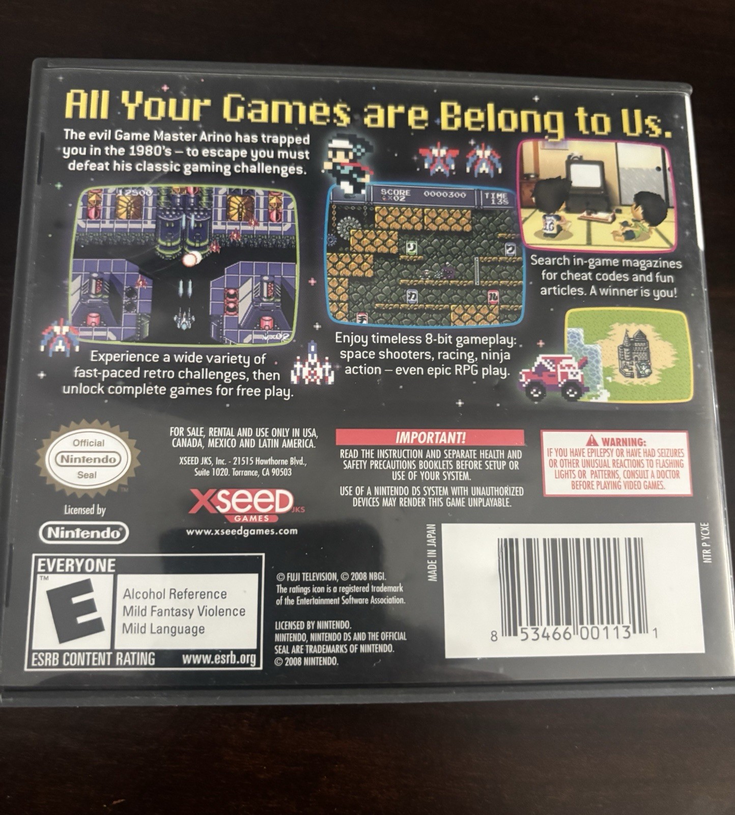 Retro Game Challenge for Nintendo DS 2009 Complete CIB, Tested, Authentic