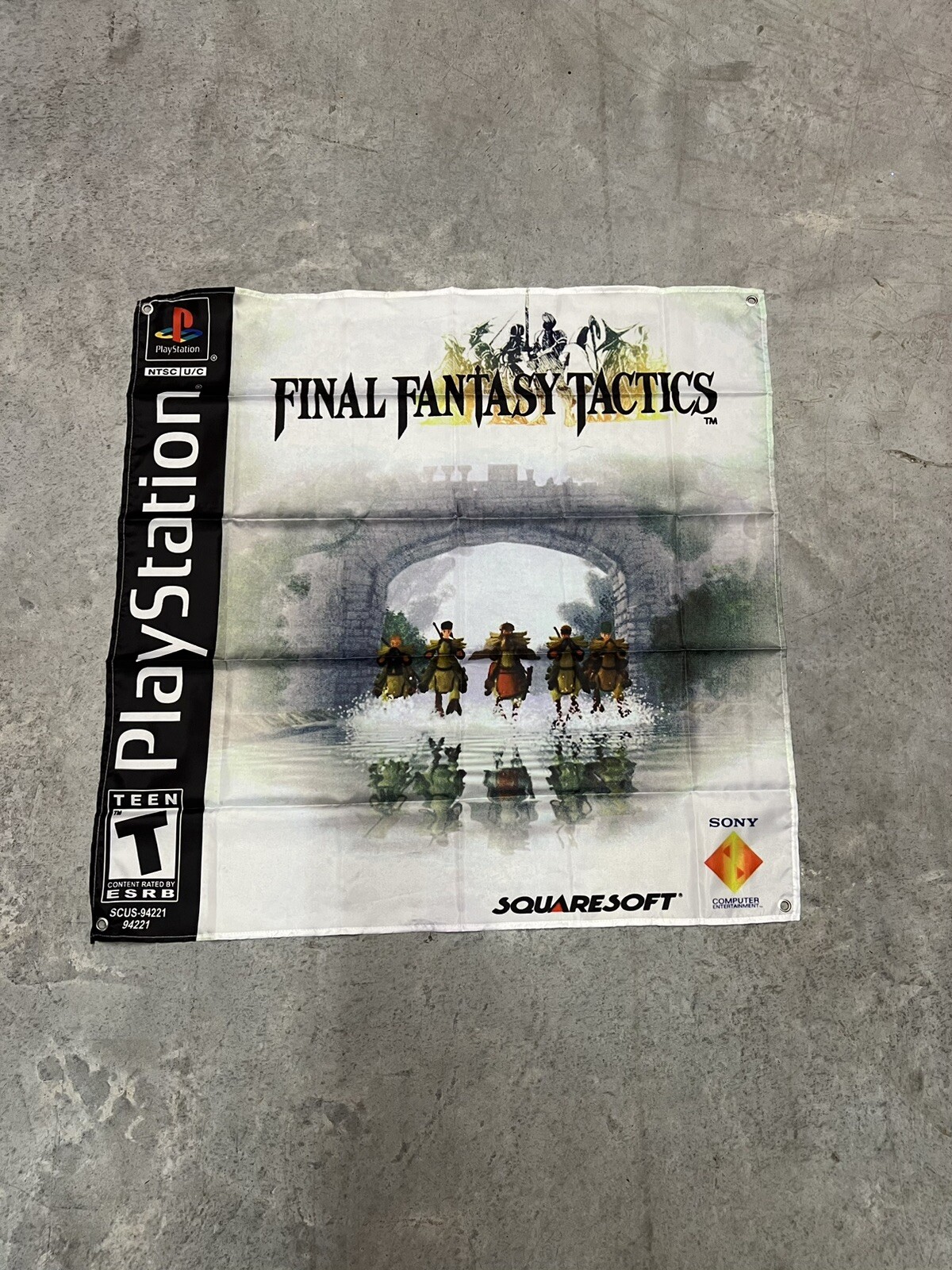 Final Fantasy Tactics Custom Wall Flag Banner Tapestry 3 x 3 Ft, PS1