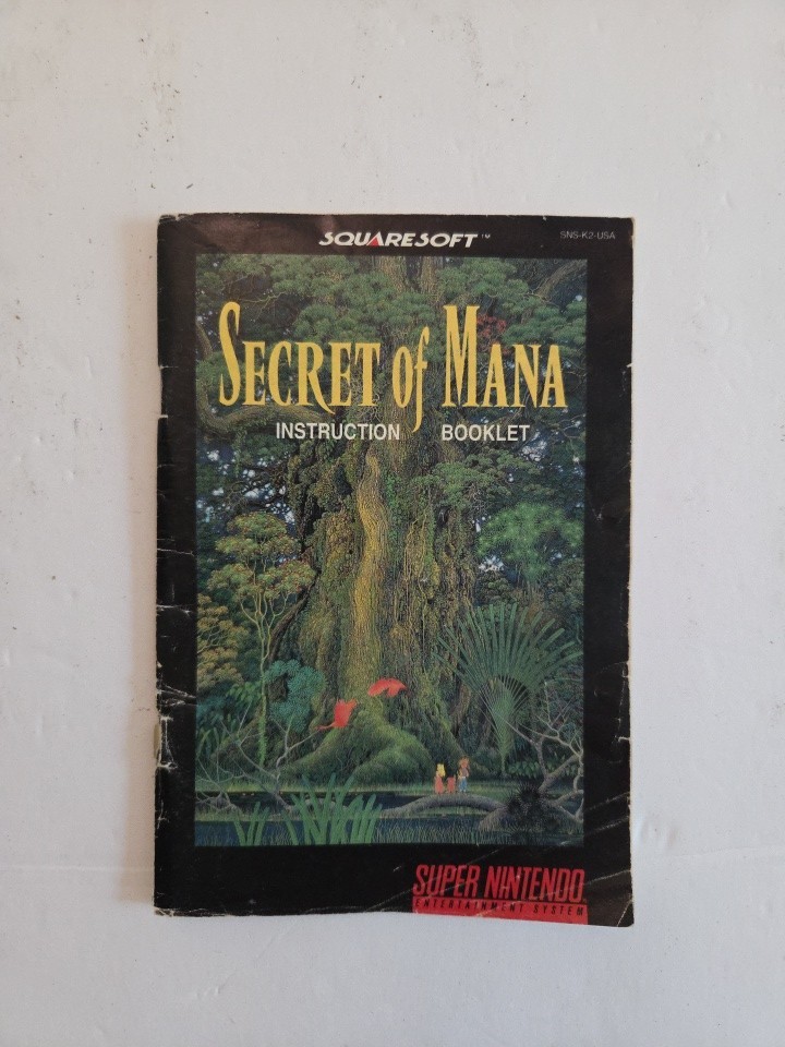Secret of Mana SNES Super Nintendo, Instruction Manual Book Only