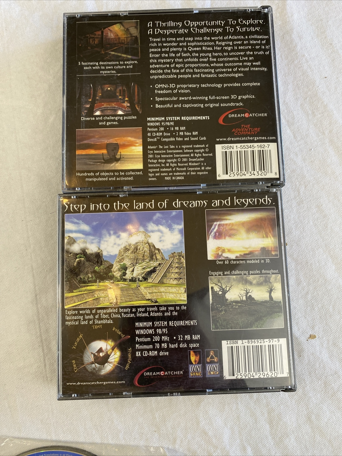 Beyond Atlantis & The Lost Tales PC CD-ROM 4-disc DreamCatcher Cryo