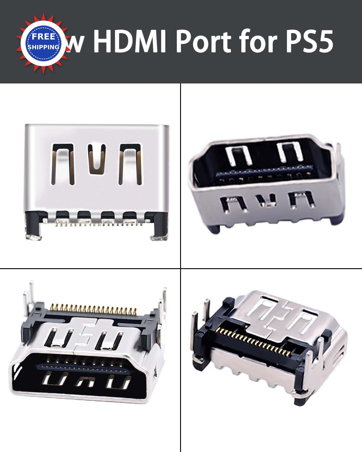 COMeap PS5 HDMI Port Replacement for Sony Playstation 5 Socket Jack Interface