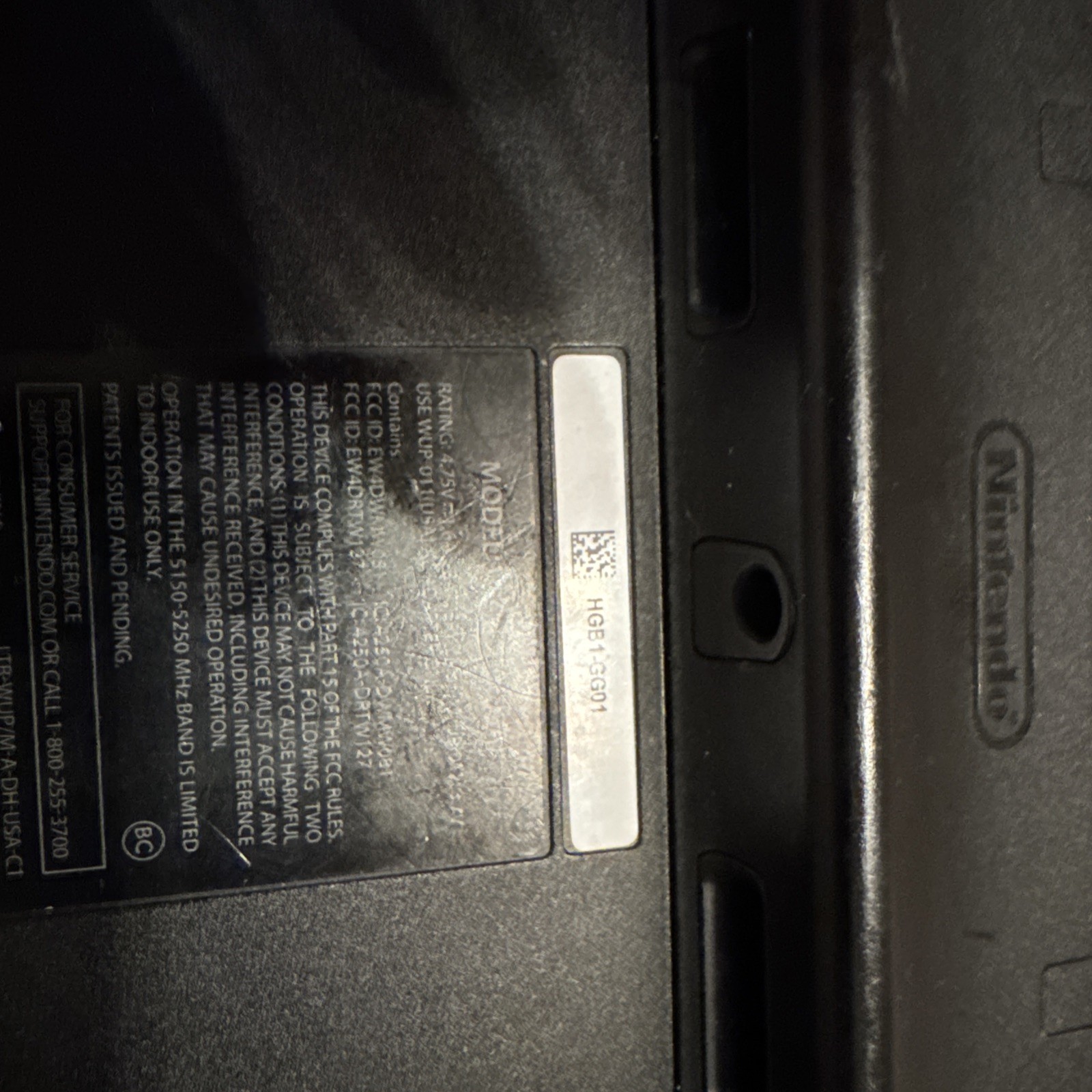 Nintendo Wii U Black Gamepad Untested No Charger