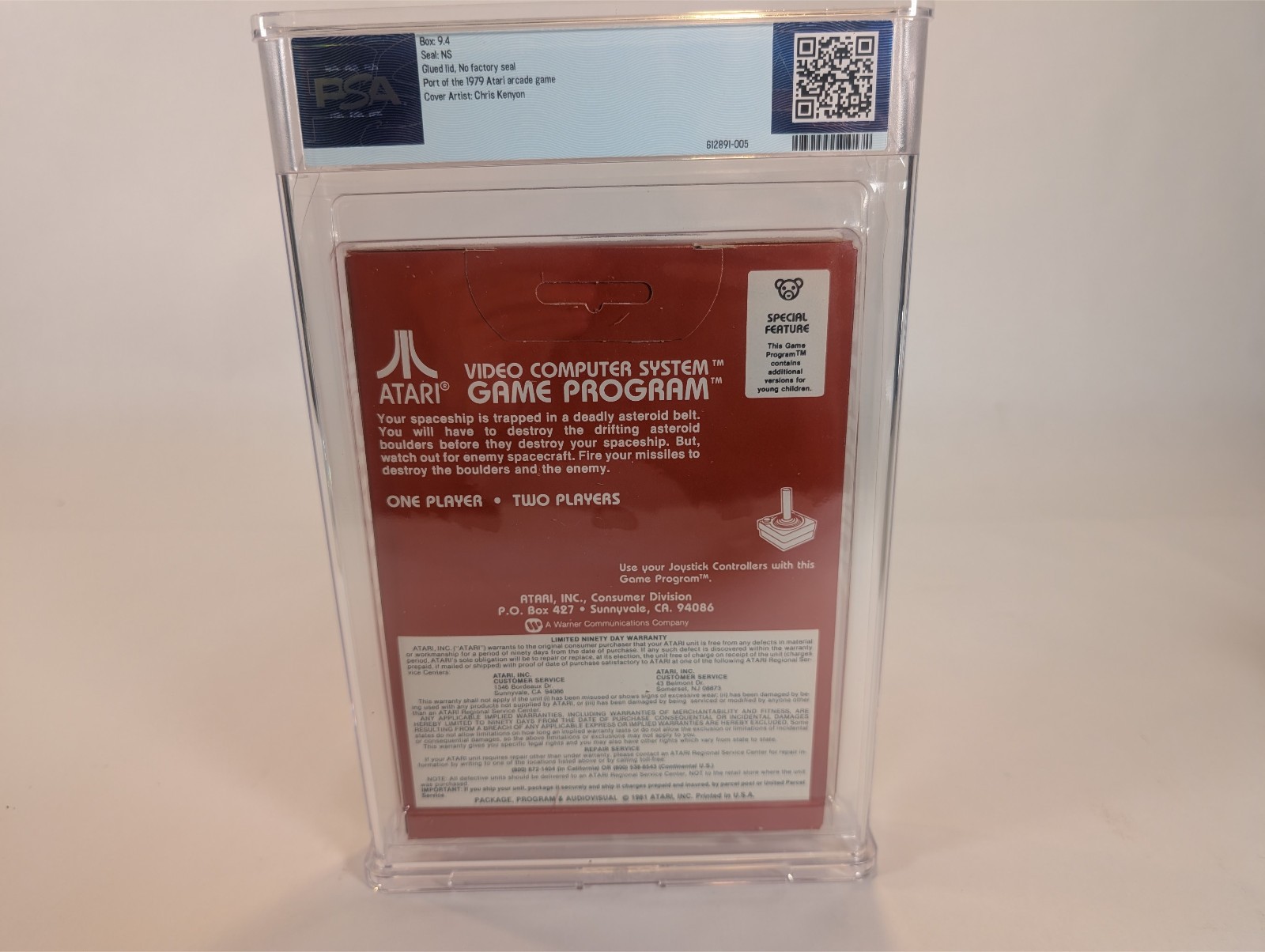 Atari 2600 Asteroids 1981 Exclusive Game PSA WATA 9.4 Sealed MINT