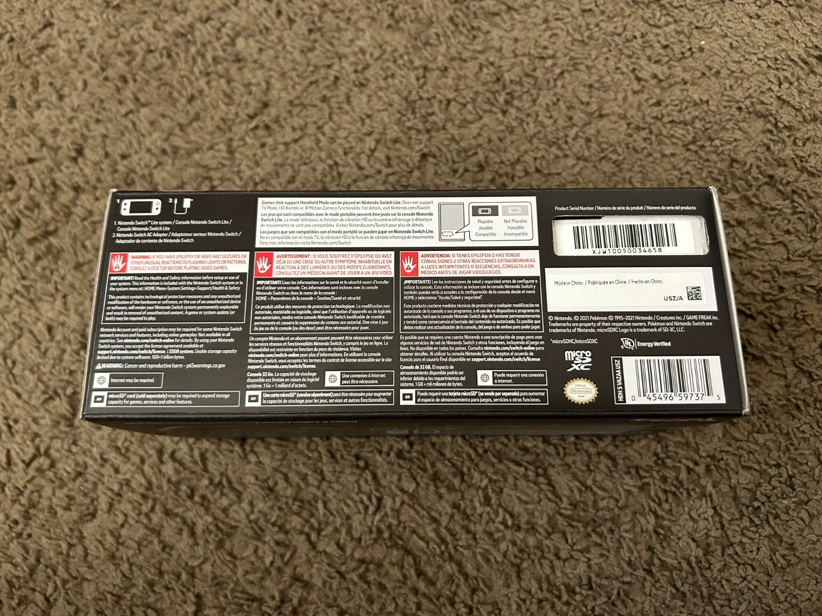 NEW Nintendo Switch Lite: Dialga & Palkia Edition 32GB Handheld System Pokemon
