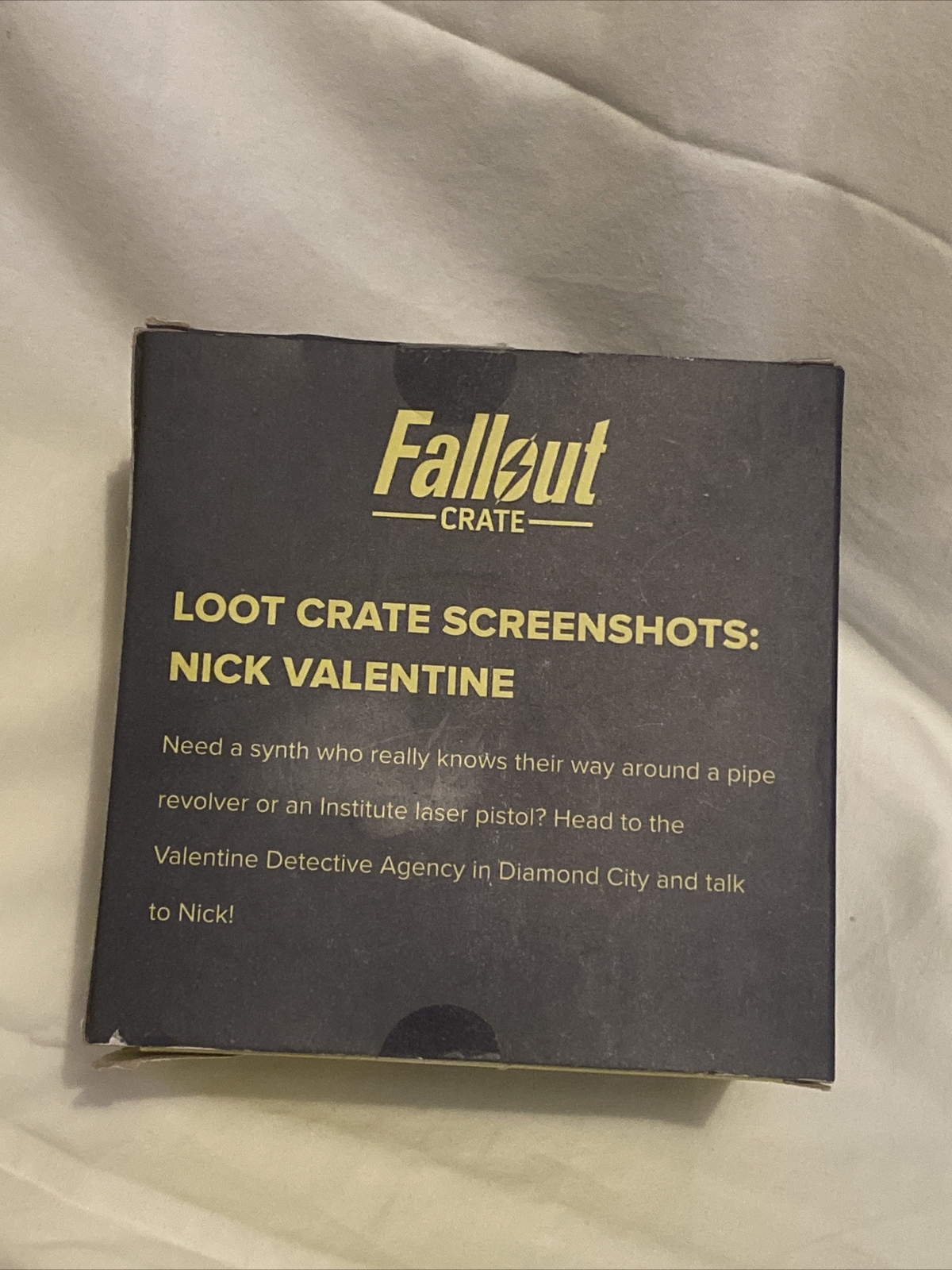 Fallout Crate Nick valentine Loot Figure Screenshot New Excellent Condition RARE