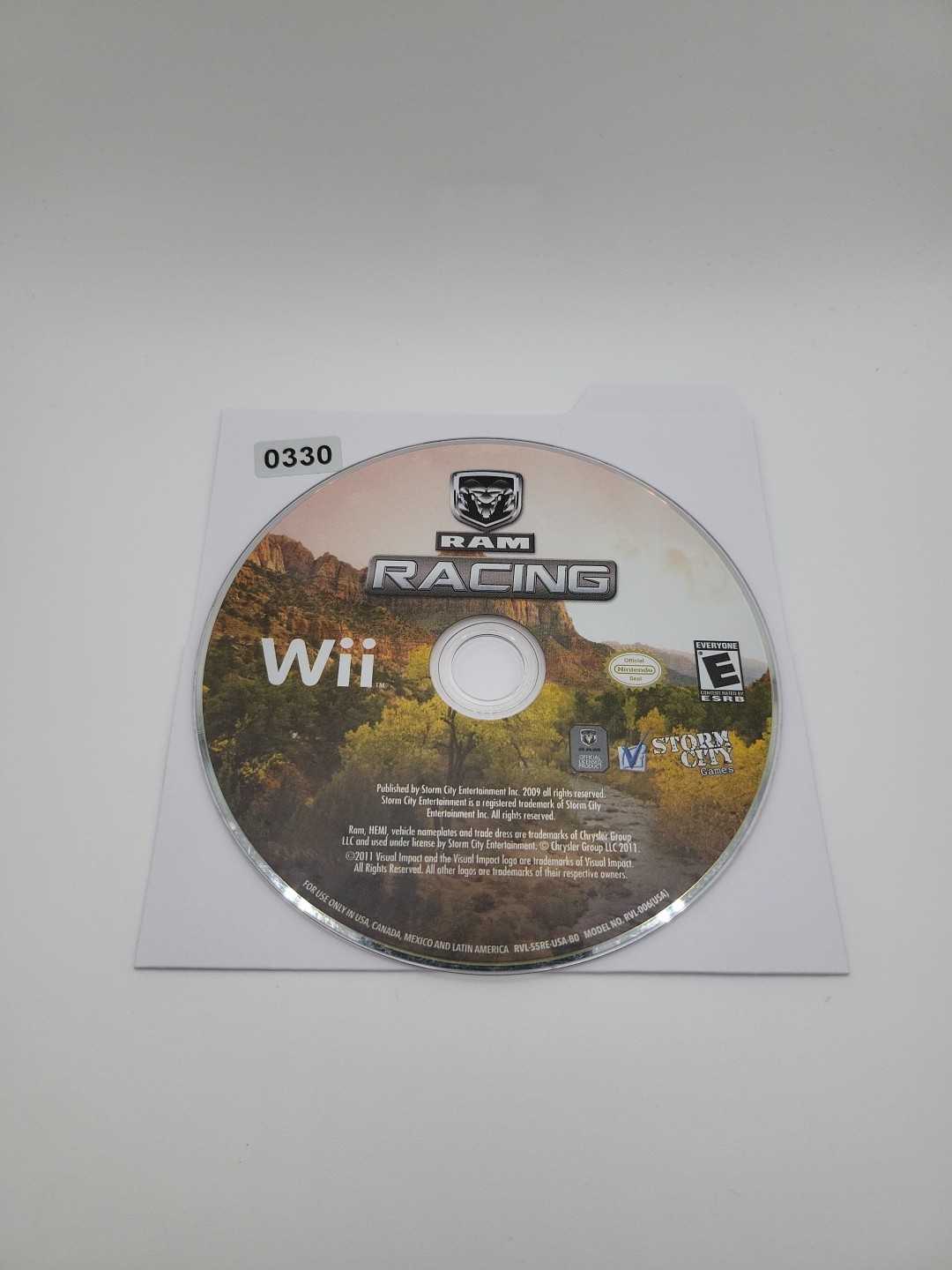Ram Racing (Nintendo Wii, 2011) DISC ONLY