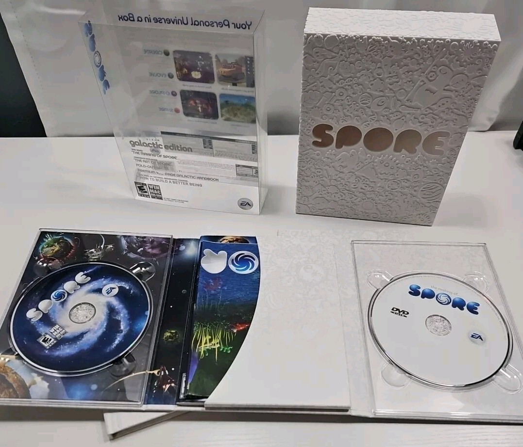 Spore: Galactic Edition (Windows/Mac, 2008) Electronic Arts Game, DVD, Art Book
