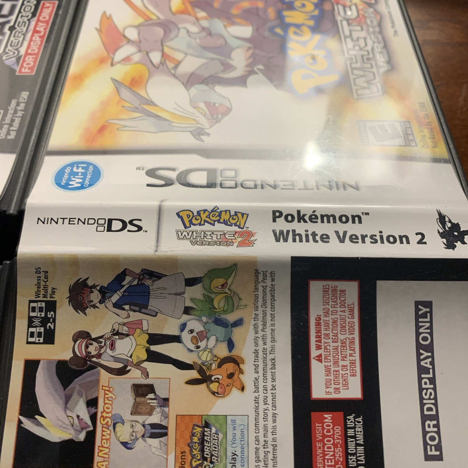 Pokemon White 2 + Black Nintendo DS Replacement Cases Only NO GAMES – Bundle