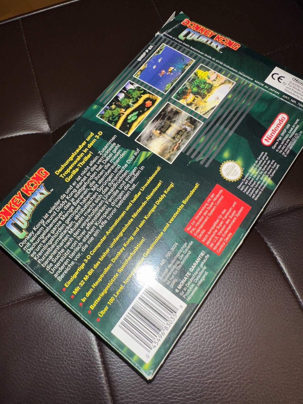 Donkey Kong Country SNES PAL CIB Complete German Version Authentic