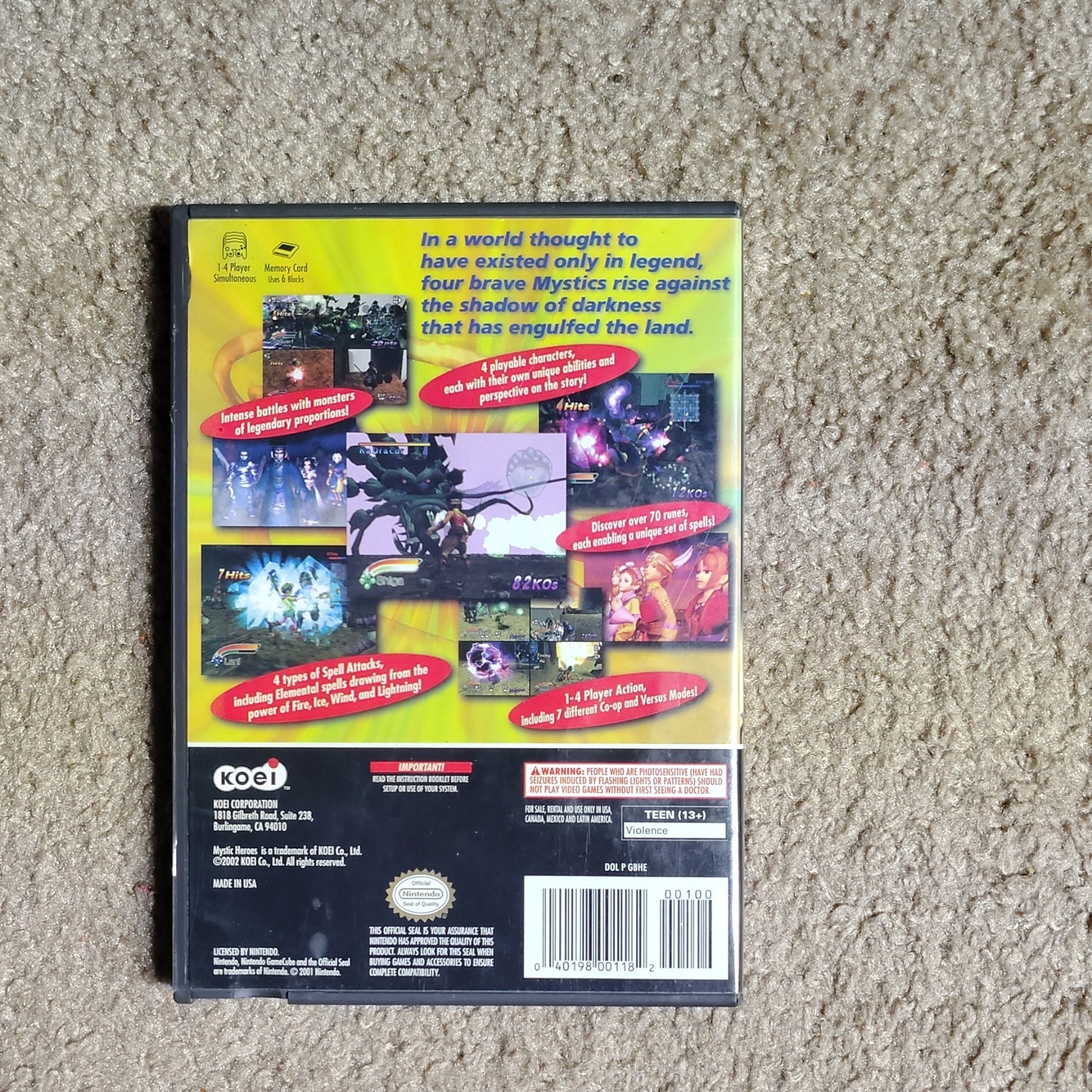 KOEI Corporation Mystic Heroes Nintendo GameCube
