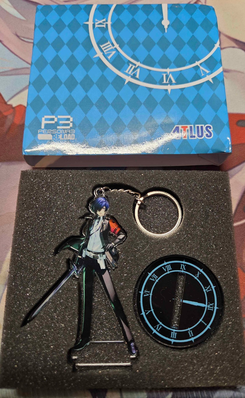 Persona 3 Reload Keychain And Acrylic Stand Pre Order Bonus GameStop Exclusive