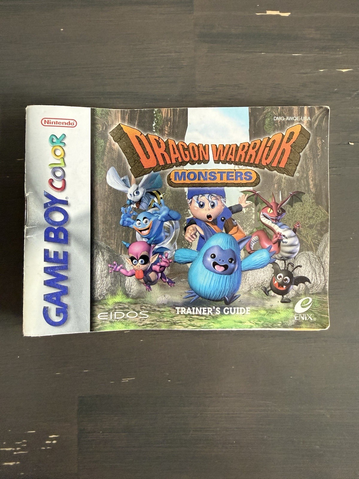 Nintendo Gameboy Color Dragon Warrior Monsters Game Manual 1998 Lightly Used