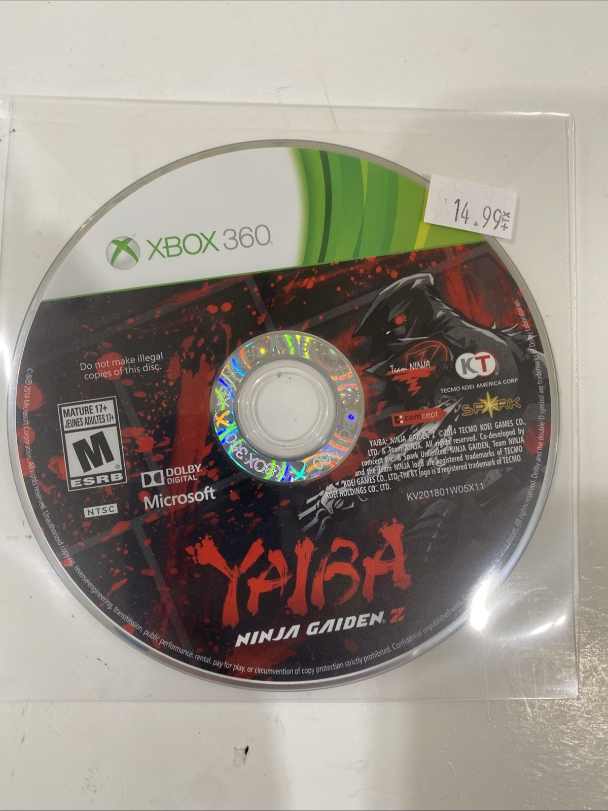 Yaiba: Ninja Gaiden Z (Microsoft Xbox 360, 2014)
