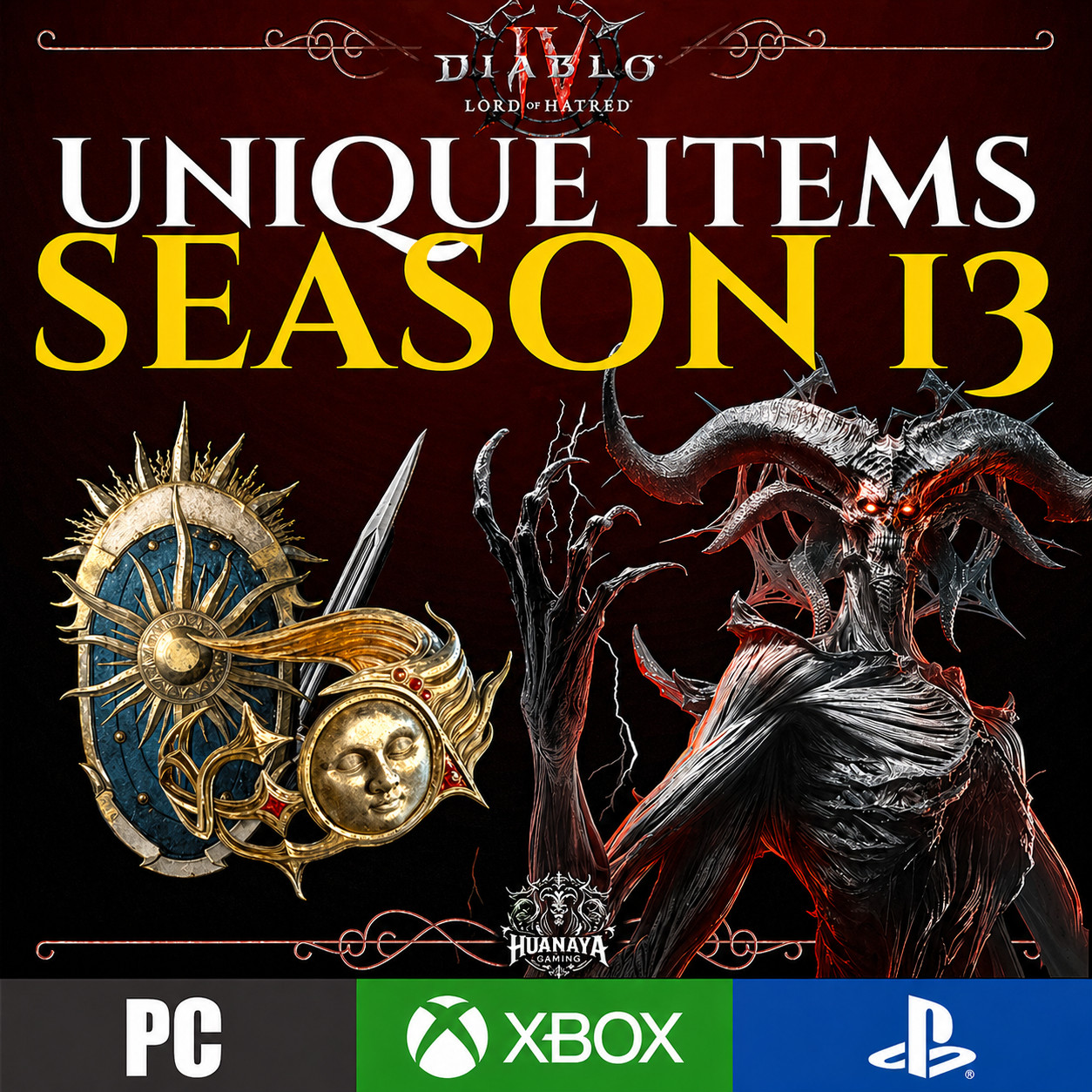 DIABLO 4 💥 ALL UNIQUE ITEMS 💥 LORD OF HATRED SEASON 13 💥WARLOCK PALADIN ITEMS