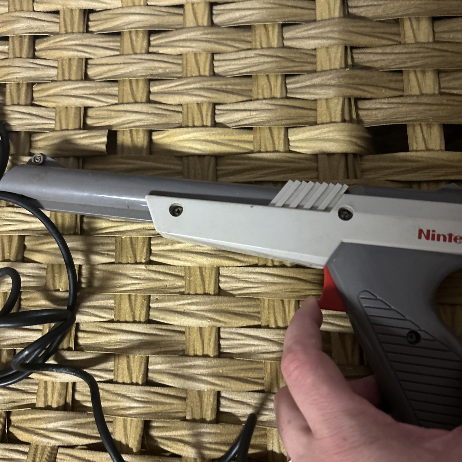 Official Nintendo NES Gray Zapper Light Gun 1985 Untested