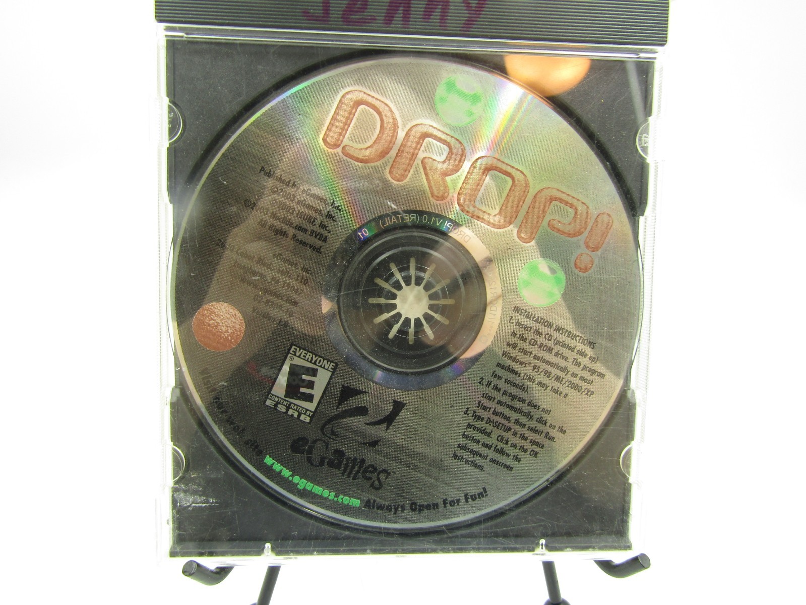 Drop! PC CD-ROM Game 2003 eGames Windows 95/98/ME/2000/XP