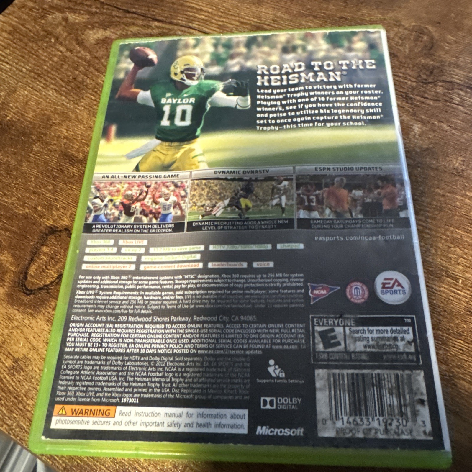 NCAA Football 13 (Microsoft Xbox 360, 2012)