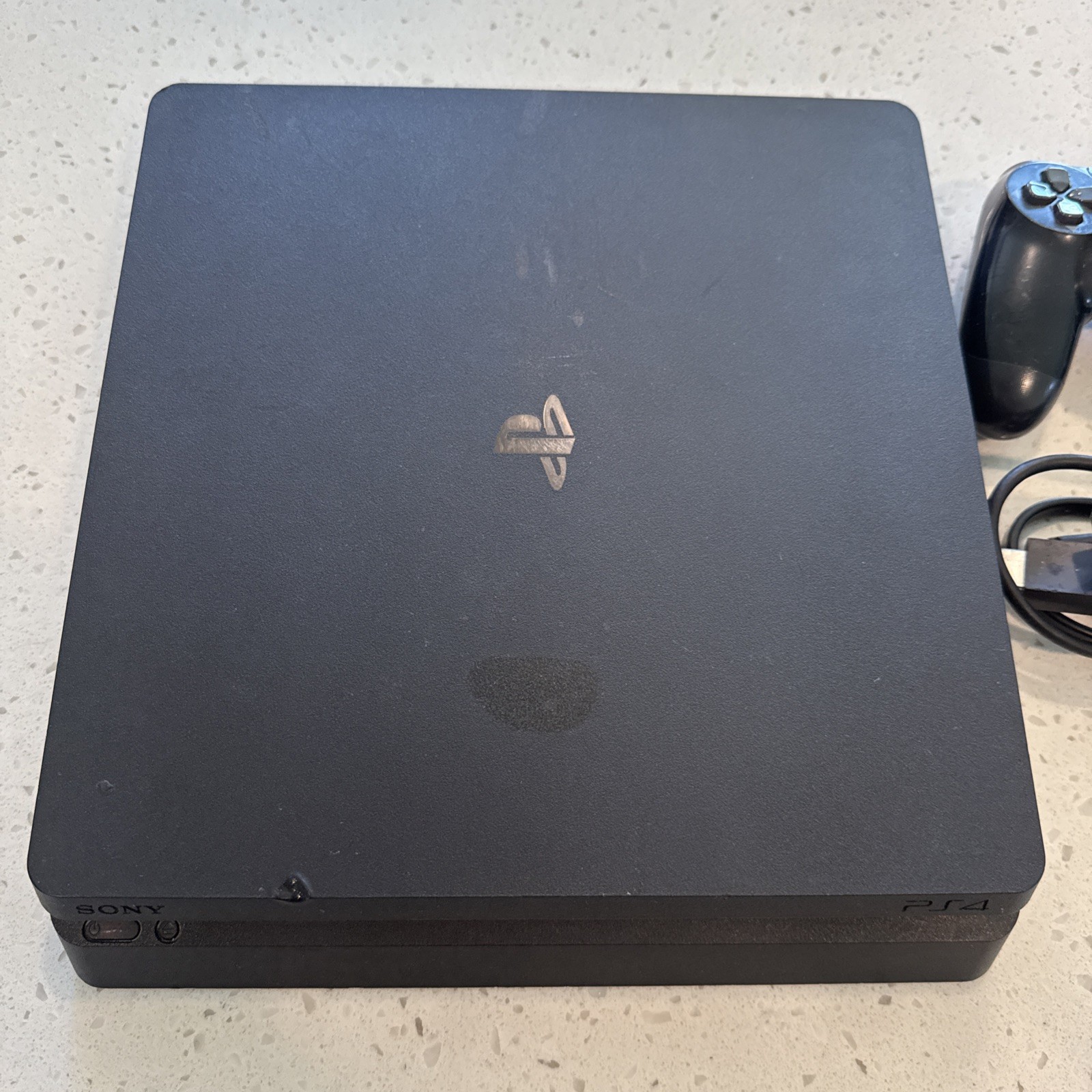 Sony PlayStation 4 PS4 Slim 1TB Console W/ Cables & Controller CUH-2215B, Black