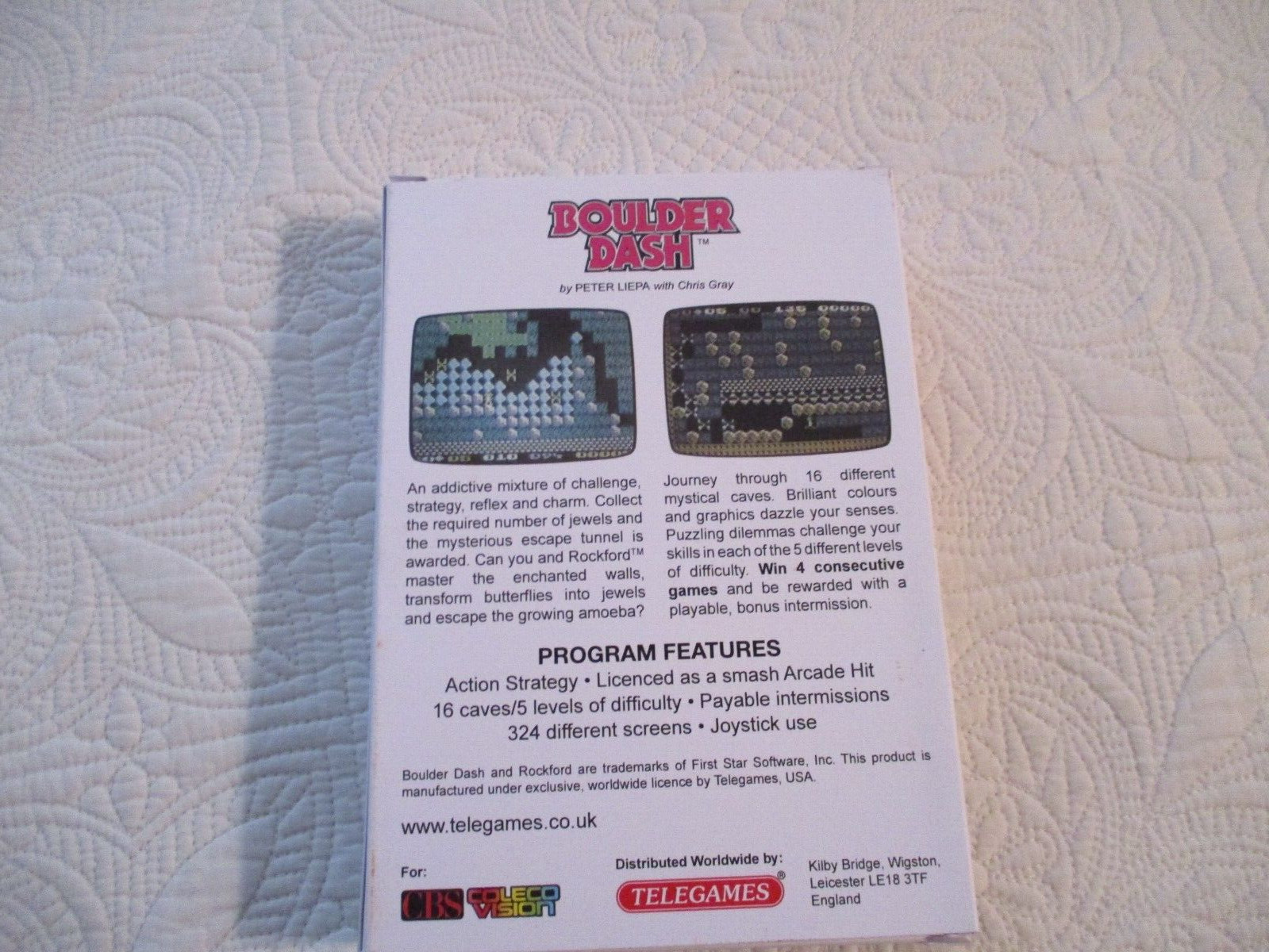 COLECOVISION Game – Boulder Dash from Telegames – New in Unsealed Box