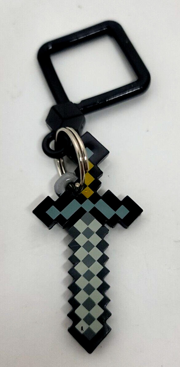 Minecraft Figures Backpack/Bag Clip/Hangers Lot of 3 Steve Sword Villager