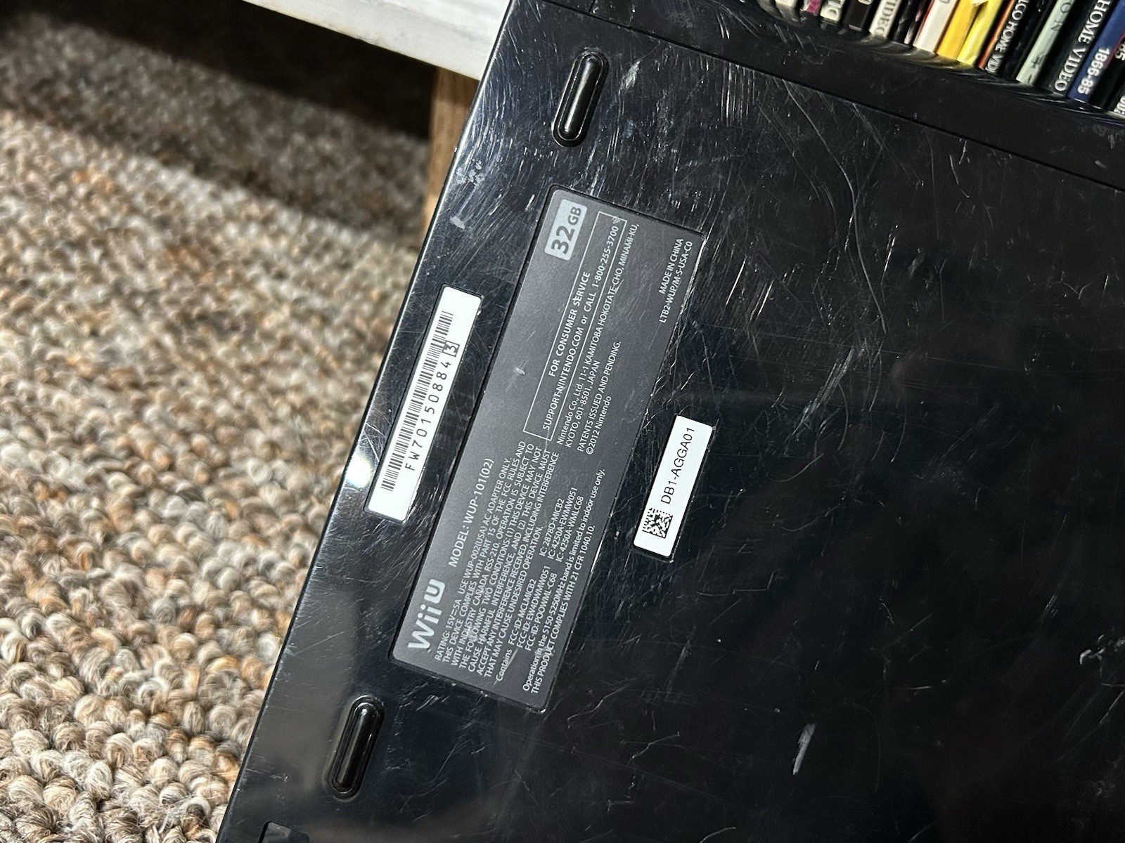 Nintendo Wii U WUP-101(02) 32GB Black – CONSOLE & POWER SUPPLY ONLY – TESTED ✅