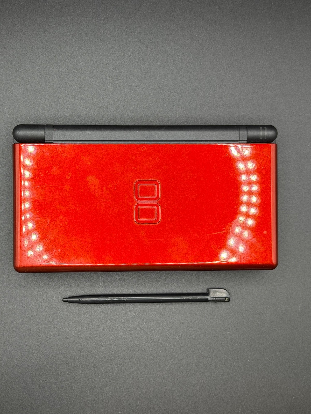Nintendo DS Lite Crimson Handheld System, Red/Black, Stylus/Charger, Brain Games