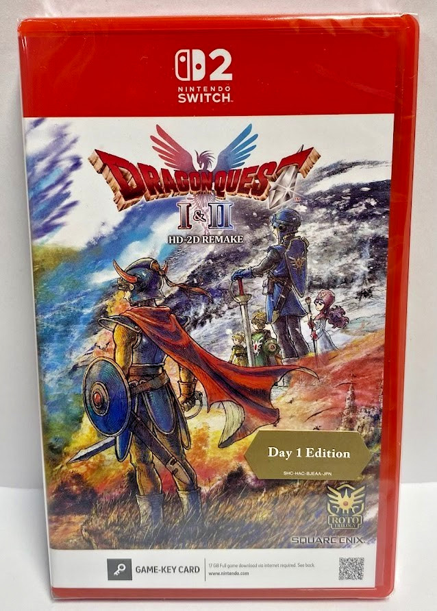 Dragon Quest I & II HD-2D Remake (Multi-Language) Game Key Card Switch 2 Sealed
