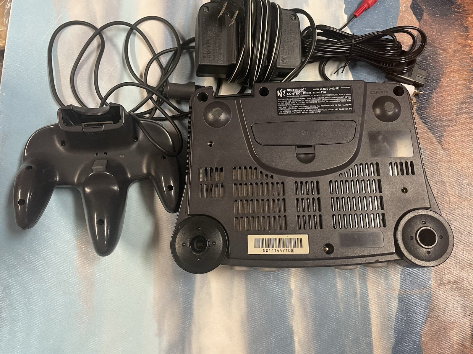 Nintendo 64 N64 Console With Controller Power Adapter & AV Cables tested works