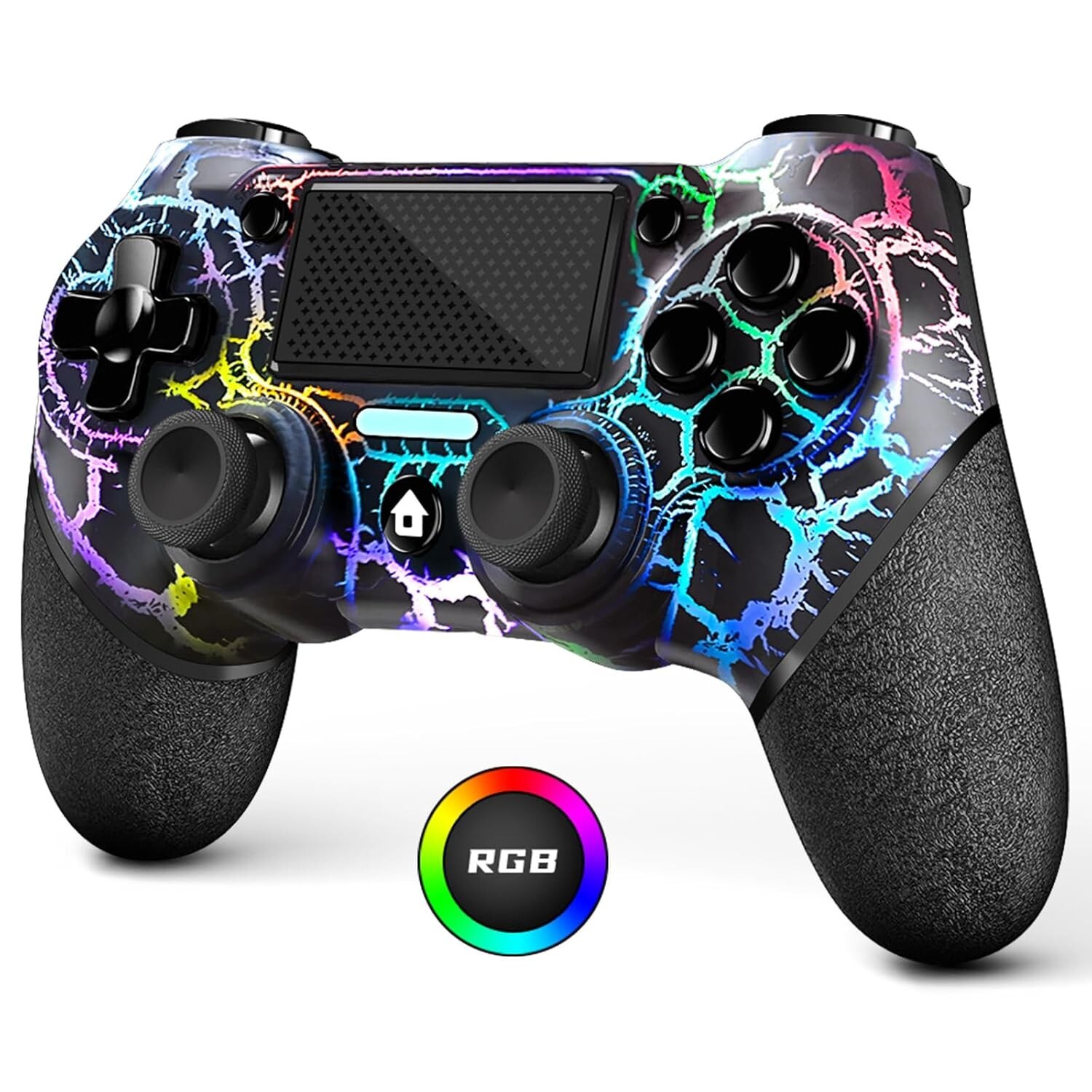 Wireless Controller for PS4 with Non-Slip Grip, 3.5mm Audio Jack and Thumb Caps