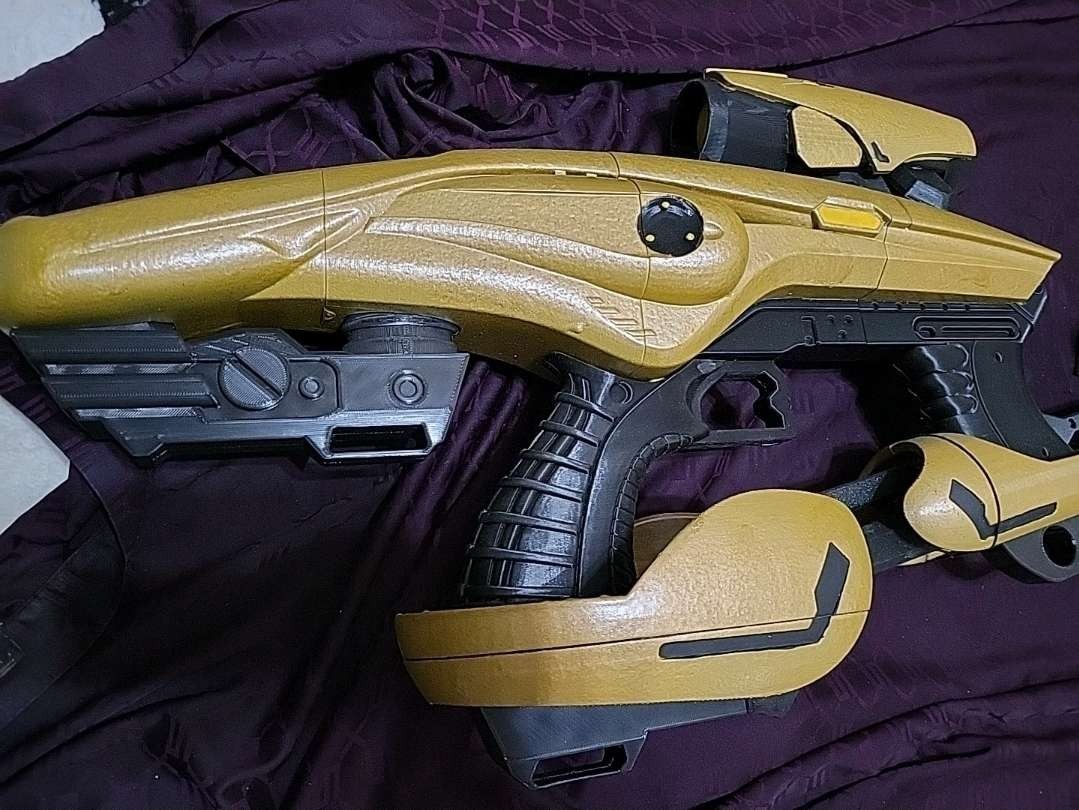 Destiny Vex Mythoclast 3D Printed Gold/Black/Yellow