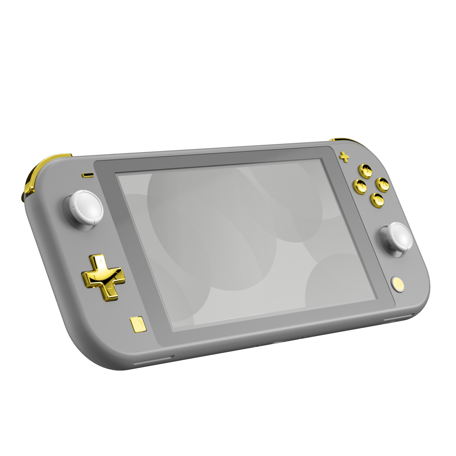 Chrome Gold Glossy Replacement Dpad ＆ Face Buttons for Nintendo Switch Lite