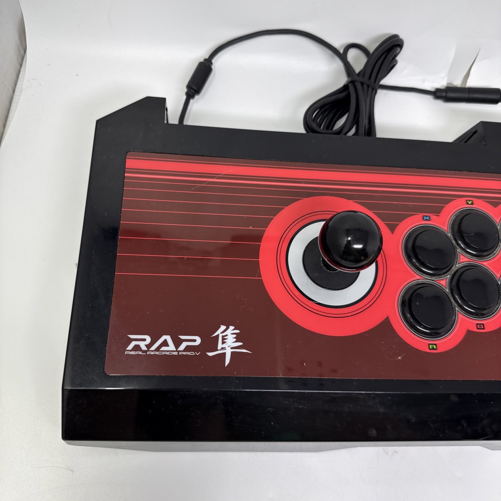 TESTED – Xbox Hori Real Arcade Pro V Red / Black Arcade Controller Hayabusa