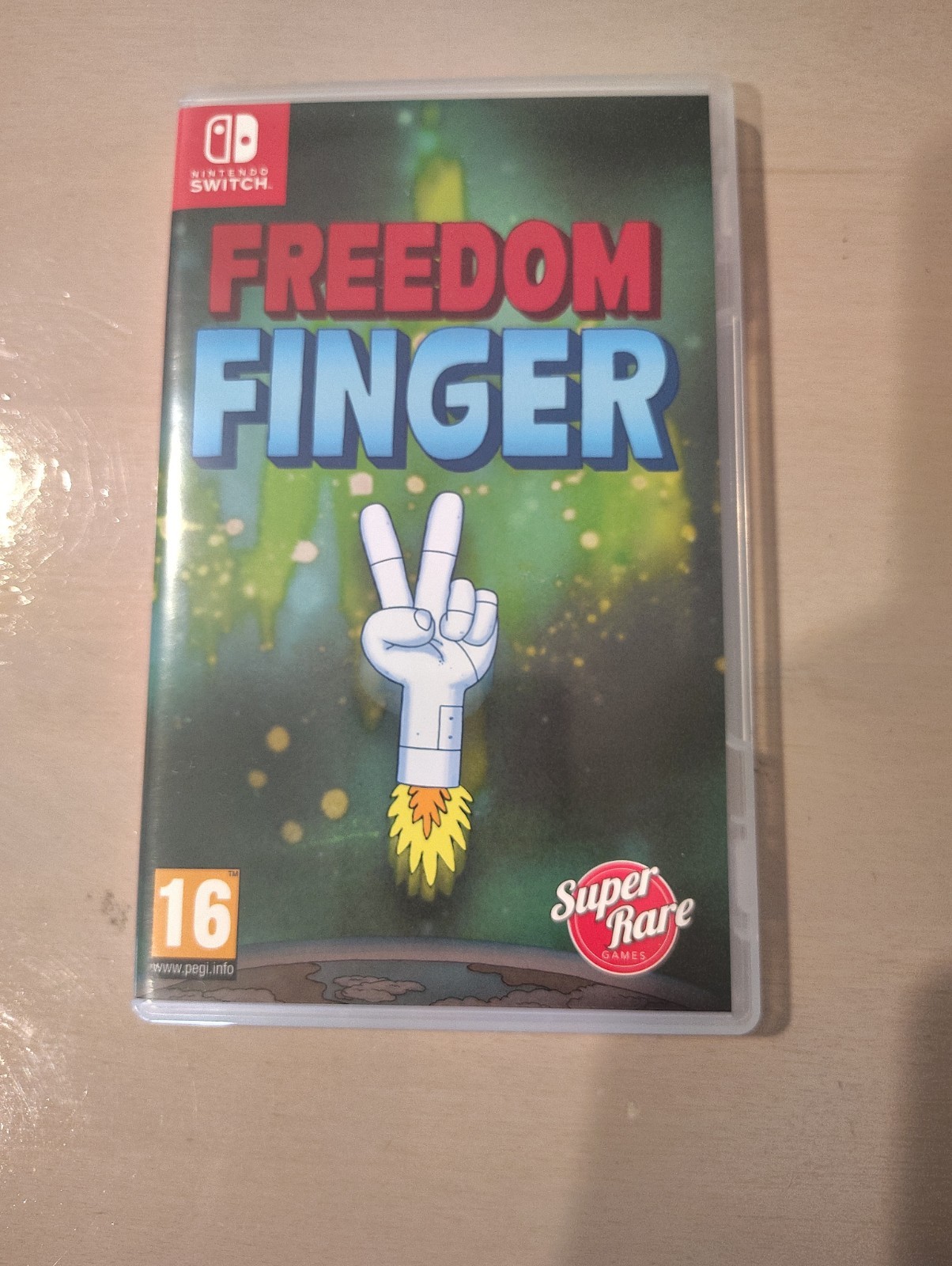 Freedom Finger Nintendo Switch Super Rare Games #39 W/ Cards And Sticker